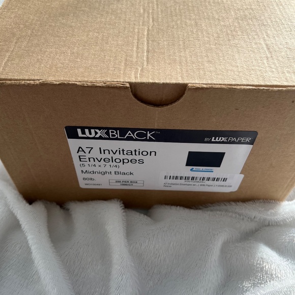 A7 black Invitation Envelopes - Picture 2 of 6